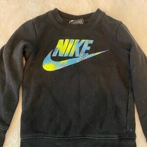 Nike Kids Black and Blue Logo Sweatshirt